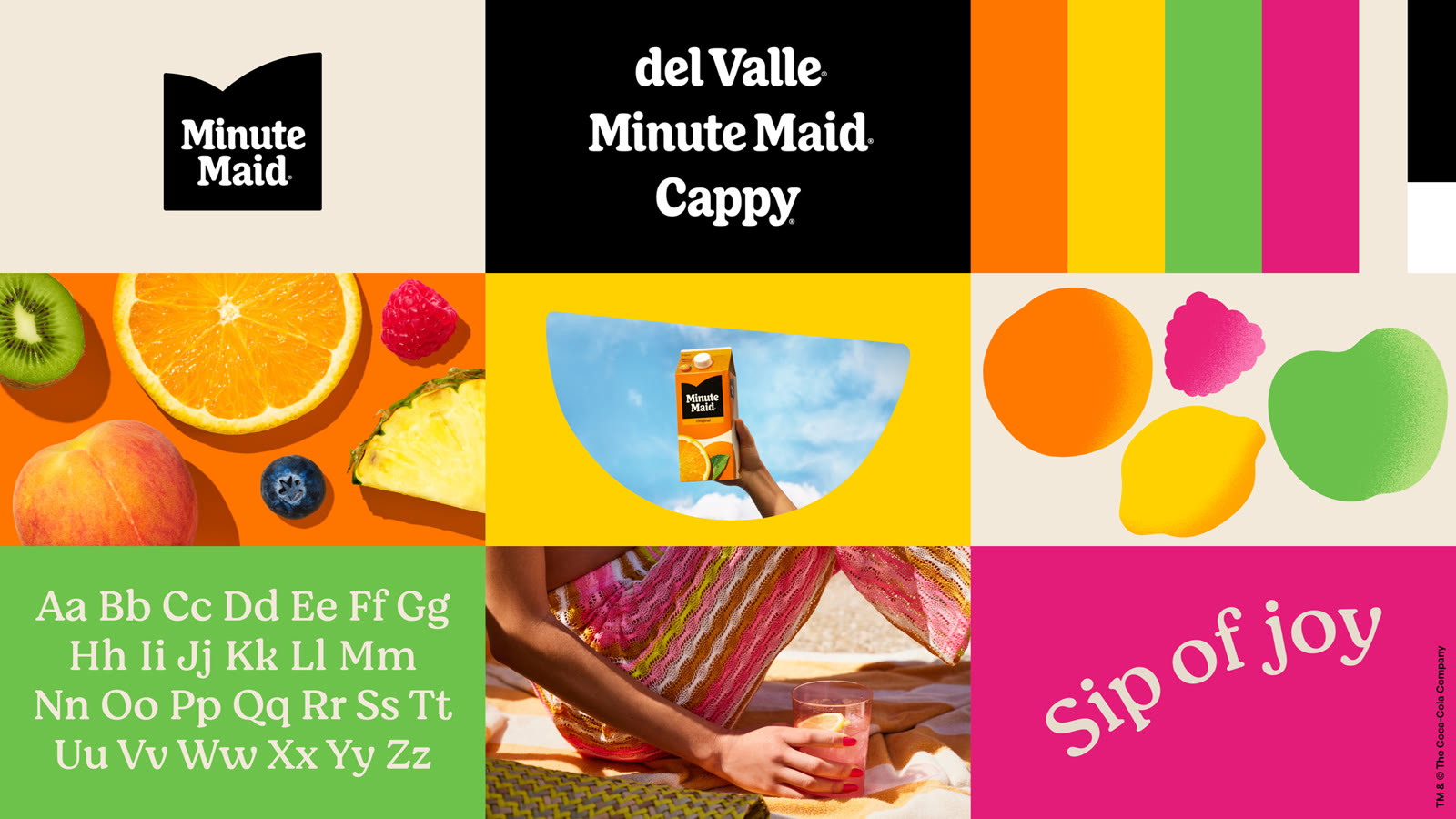 Minute Maid brand identity bento