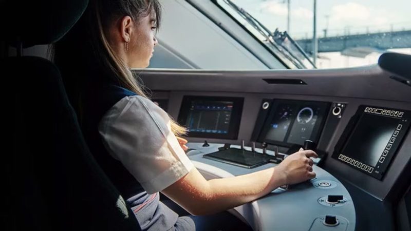 Deutsche Bahn Art Direction: The Makers driver portrait, 2026 brand identity by STRICHPUNKT DESIGN