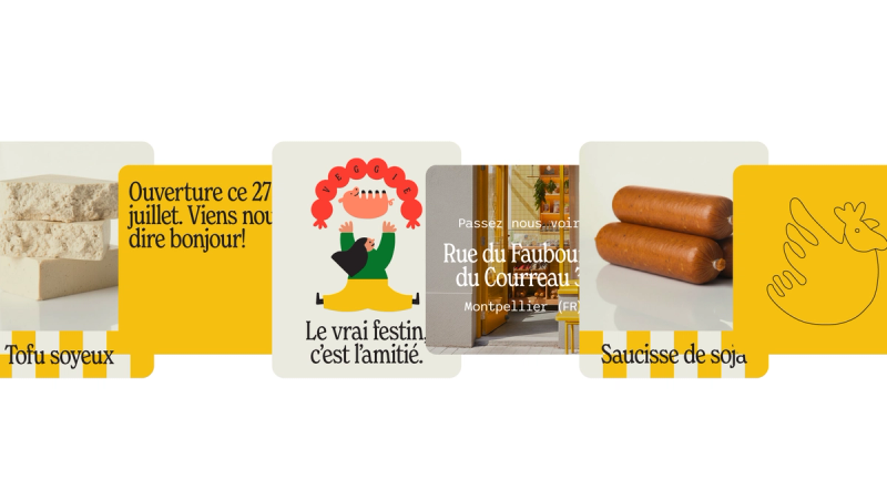 Les Bons Amis Social Post: Social carousel, brand identity by Estudio Wikka