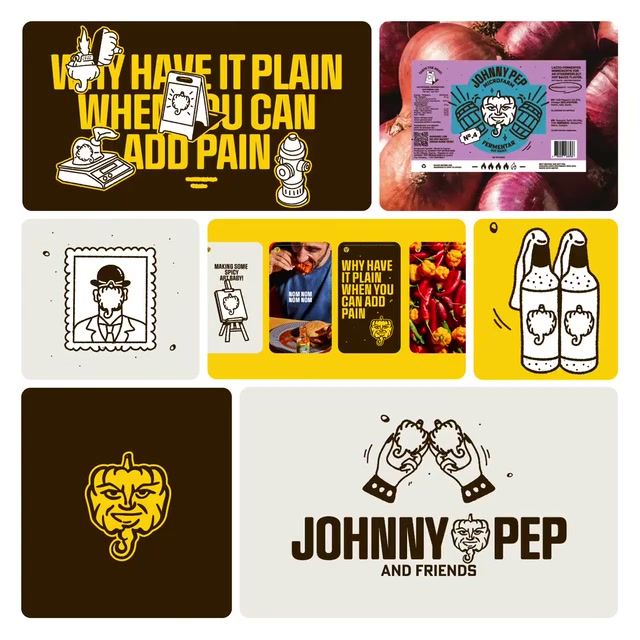 Johnny Pep Microfarm 2024 brand identity by Kleanthis Loizou