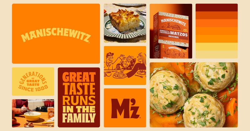 Manischewitz 2024 rebrand by Jones Knowles Ritchie: new logo and identity