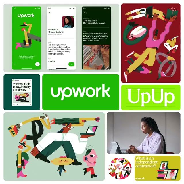 Upwork 2021 brand identity by Porto Rocha