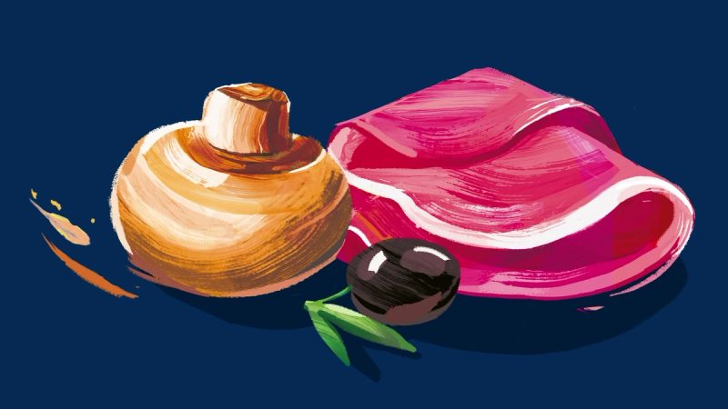 PizzaExpress: Painted Food Illustrations, 2023 rebrand by Brandon