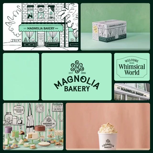 Magnolia Bakery brand identity bento