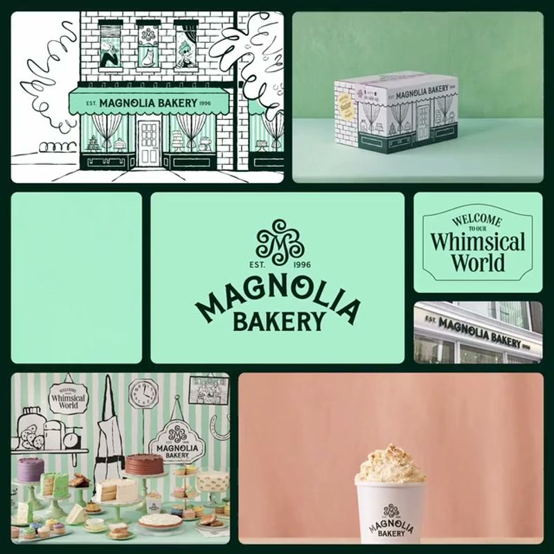Magnolia Bakery brand identity bento