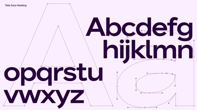Telia Typography: Typeface Specimen Display, 2022 rebrand by Kurppa Hosk