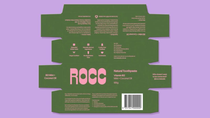 Rocc Label / Sleeve: Box dieline, brand identity by DATE OF BIRTH