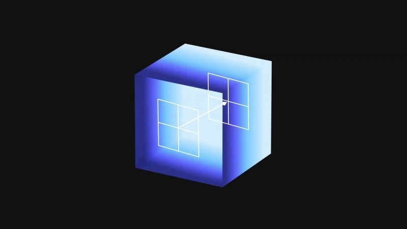 Channel 4 Art Direction: 3D Gradient Cube, 2023 rebrand by Pentagram