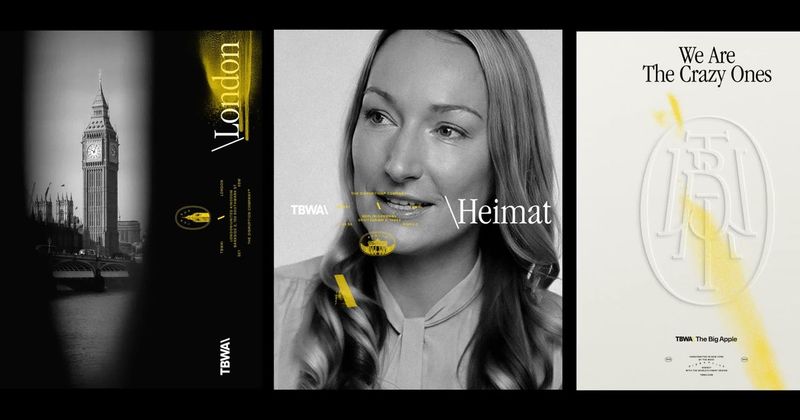 TBWA 2026 rebrand by Design By Disruption (DxD): new logo and identity