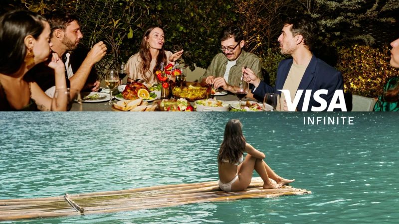 Art Direction: Visa Infinite photography, 2026 rebrand by Base Design