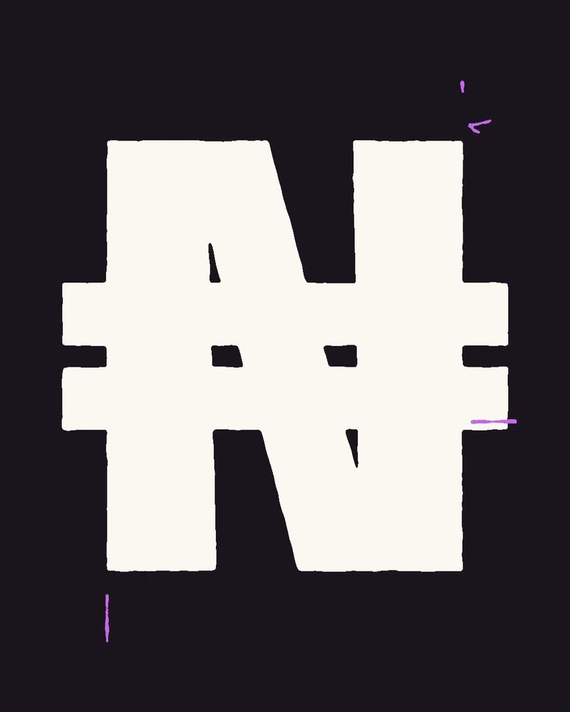 Kuda Typography: Naira sign construction, 2026 brand identity by Barkas