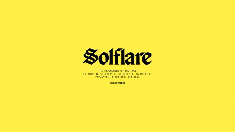 Solflare Horizontal Lockup: Charter lockup, brand identity by Ragged Edge