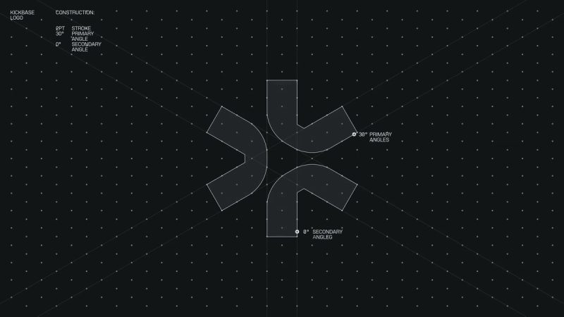Kickbase Logo Construction, 2023 rebrand by Studio zur Strassen