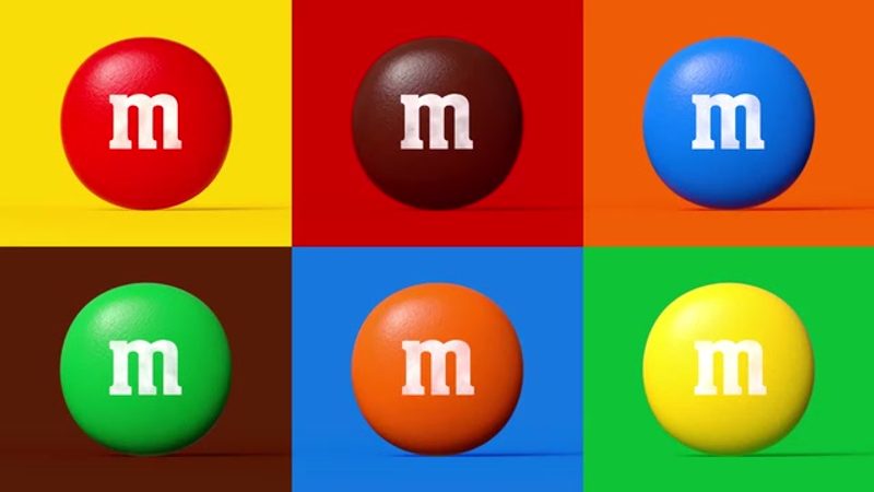 M&M's Art Direction: Spinning Lentils 02, 2022 rebrand by Jones Knowles Ritchie