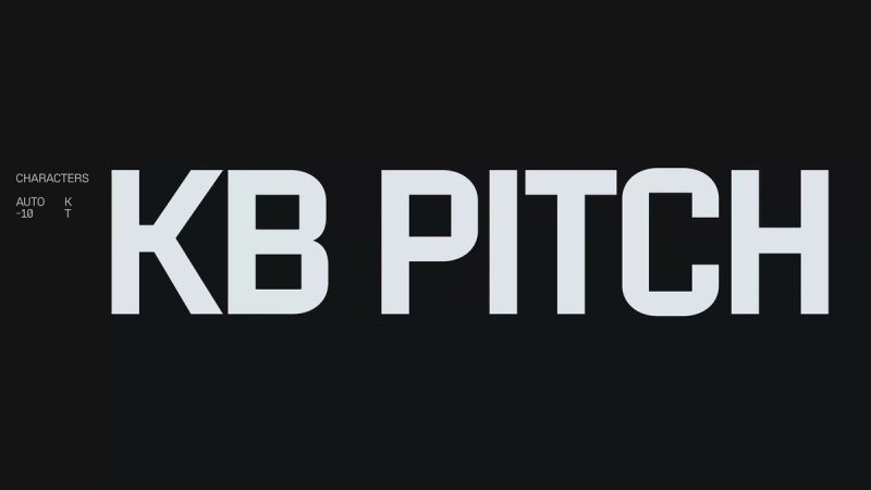 Kickbase: Typography Specimen with Stadium Diagram, 2023 rebrand by Studio zur Strassen