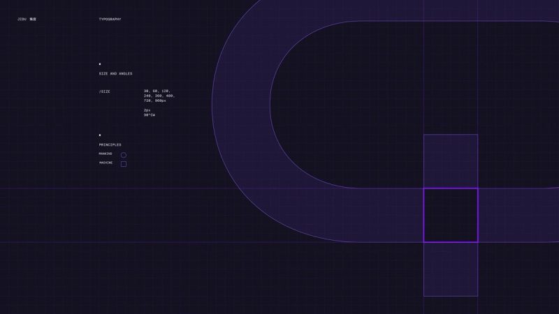 Jidu Typography: Display construction, 2022 rebrand by Oker