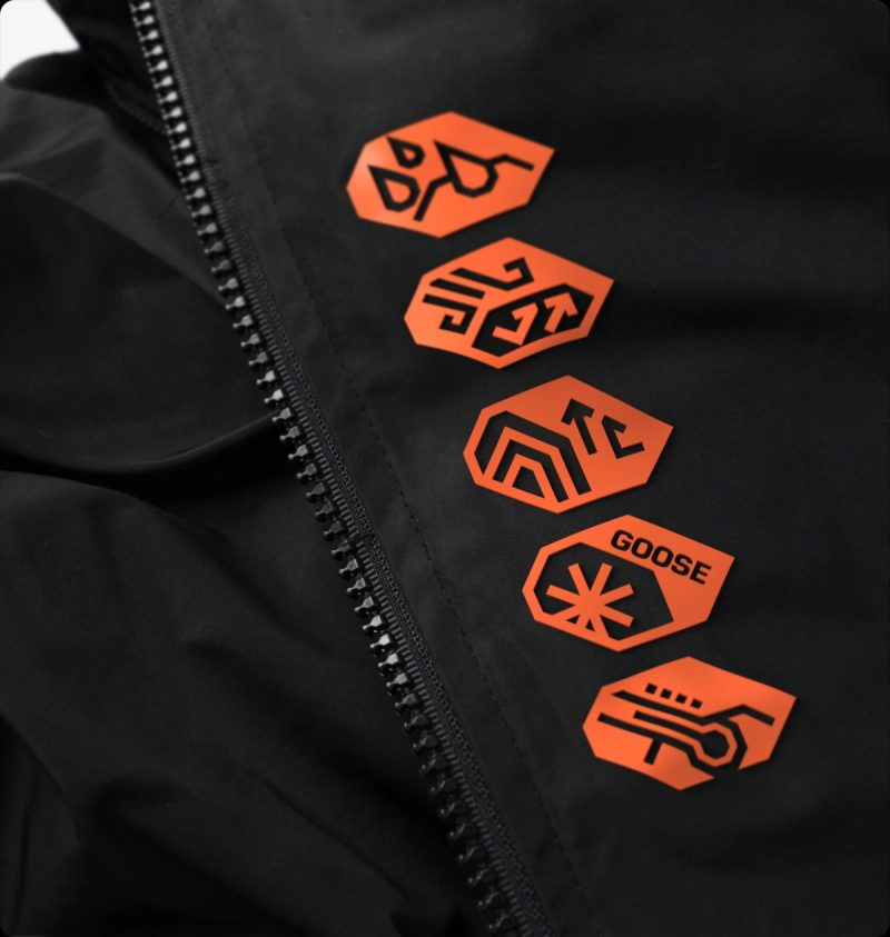 Kailas Detail / Close-up: Badges, brand identity by Rong