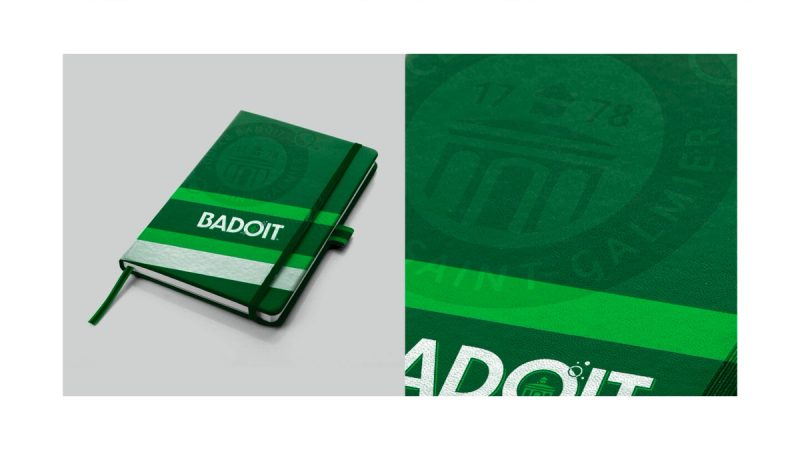 Badoit: Notebook, rebrand by Dragon Rouge
